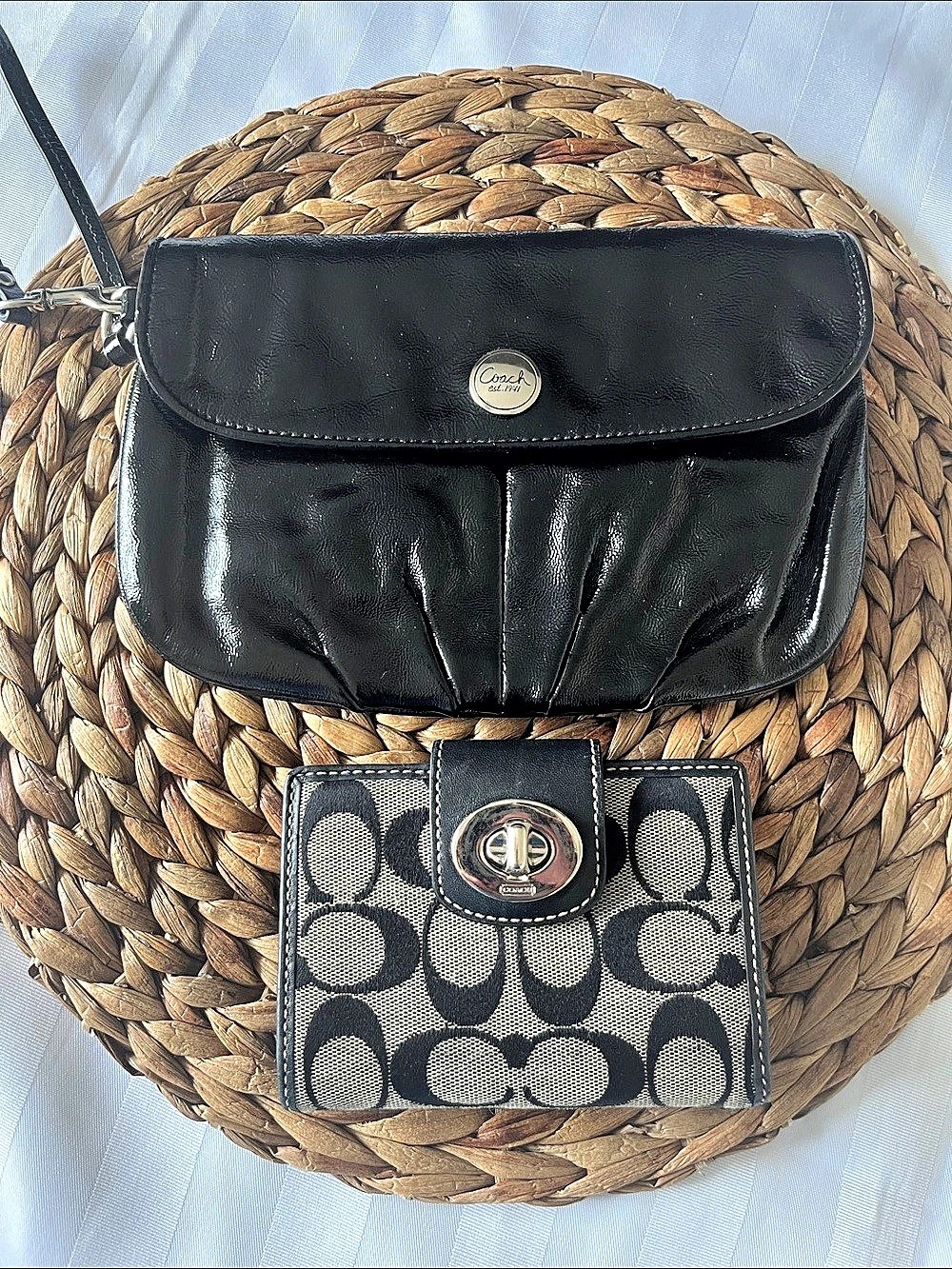 Set of Coach Soho Flap Wristlet & Coach Wallet